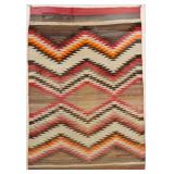 Navajo "Eye Dazzler" Wool Rug in Display Frame