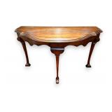 Vintage Queen Anne Style Mahogany Demilune...