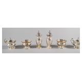 Cased Silver Six-Piece Cruet Set by Walker and...