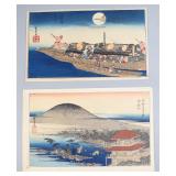 Two Japanese Woodblocks After Utagawa Hiroshige