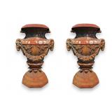 A Pair of Monumental Neoclassical Cast Iron...