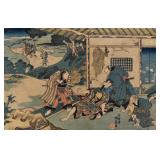 Utagawa Kunisada Woodblock Act VI Kanadehon...