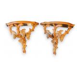 Pair of Italian Gilt Grapevine Wall Brackets