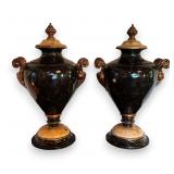 A Pair of John-Richard Neoclassical Lidded Urns