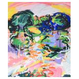 Yehouda Chaki Lithograph Abstract Landscape