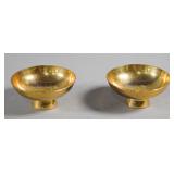 A Pair of Japanese 24K Gold Plated Sakazuki...