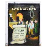 Large Hand-Painted Bracketed Metal Pub Sign