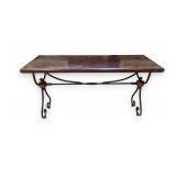 Mediterranean Style Wrought Iron and Wood...