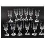 A Set of 12 Baccarat Crystal Stemware Glasses...