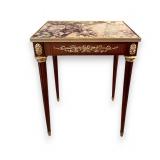Louis XVI Style Gilt Bronze Mounted Marble Top...