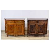 Pair of Carved German Side Cabinets