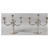 Pair of Fisher Weighted Sterling Three-Light...