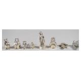 8 Magrino Silver Plated and Cast Pewter Animal...