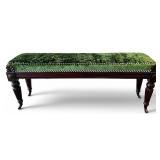 Regency Style Mahogany Upholstered Bench with...