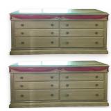 A Pair of Neoclassical Style Painted Triple...