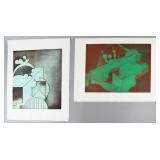 Takesada Matsutani Pair of Etchings Propagation...