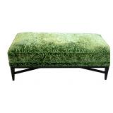 Contemporary Rectangular Green Sculpted Velvet...
