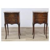 A Pair of French Louis XV Style Marble-Top...
