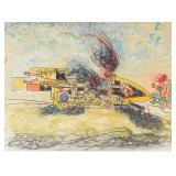 Roberto Matta Etching Les Oh! Tomobiles