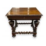 Spanish Colonial Revival Barley-Twist Carved...
