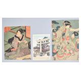 Group of 3 Japanese Woodblocks (Kochi-ro...