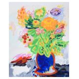 Yehouda Chaki Limited Edition Lithograph Floral...