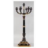 Neoclassical Style Onyx and Gilt Candelabra