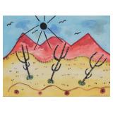 John G. Ernst Watercolor and Ink Southwestern...