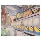 J. Chierchio Colored Pencil Drawing Brooklyn Diner