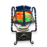 Miller Arts and Crafts Wrought Iron and Slag...