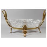 Neoclassical Style Ormolu Mounted Cut Crystal...