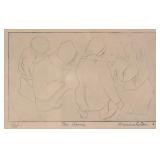 Michael Meyer Marmelstein Etching The Game, 1962