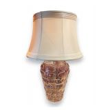 Attributed to Vaughan Textured Glass Table Lamp