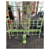 Green Full Bedframe and Lamp Set