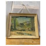 Frames Oil on Canvas Painting Depicting a Detailed
