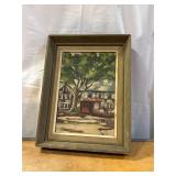 Wood Frame Painting of The BlackSmith Shop by Weit