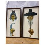 Pair of Original Korean Paintings on Canvas