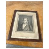 Antique Print of Jean Paul German Writer in Wooden