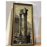 Antique Roman Ruins Engraved Artwork