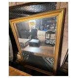 Gold frame mirror