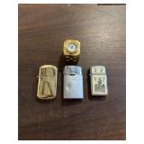 Vintage Lighters and Dice Clock