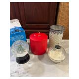 Christmas Candles and Snowglobes