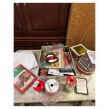 Assortment or Christmas Bags, Tissue Paper, Cards