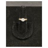 Sterling Silver White Stone Ring