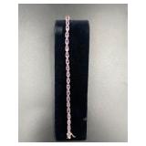 925 Silver Bracelet with Amethyst Stones