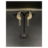 Kramer Clip On Silver Tones Earrings