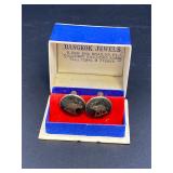 Bangkok Jewels Siam Silver Elephant Earrings