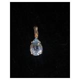 Sterling Silver Aquamarine Pendant