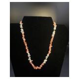 Coral Necklace with Pearl Accent