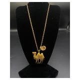 18k Gold Plate Camel Necklace